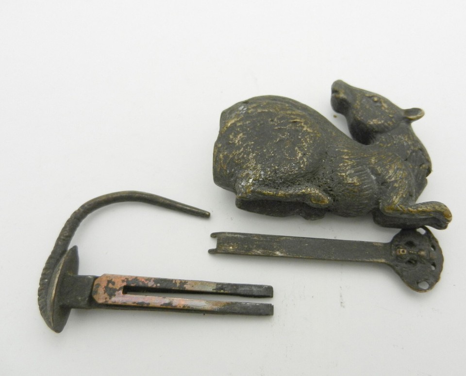 Rare Chinese old style bronze Mouse lock and key | eBay