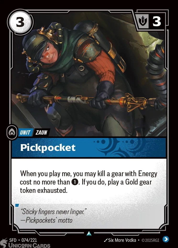 074/221 Pickpocket : Uncommon Riftbound TCG Card : Spiritforged