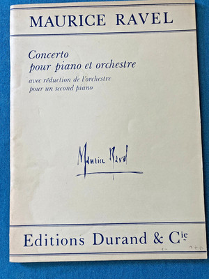 Maurice Ravel Klavierkonzert Noten Durand Piano Concerto Partitur 2 Klaviere