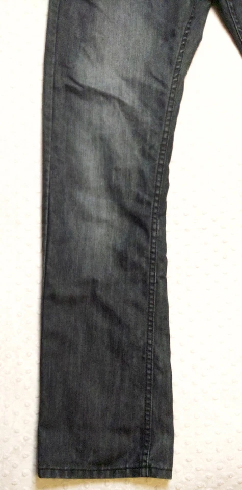 Pantalones de mezclilla rectos Monarchy para hombre azul algodón diseño de 5 bolsillos lavado oscuro talla 32 Foto 3 de 4