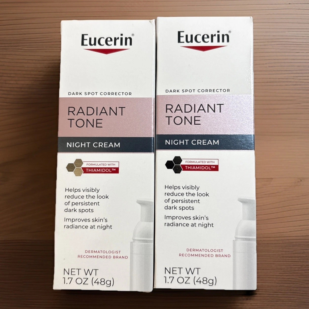 Eucerin Radiant Tone Dark Spot Corrector Night Cream 1.7 oz (48g) ea 2 Pack!!