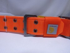  Brand New Carhartt Nylon duck Webbing Reflective Orange Dog Collar Medium