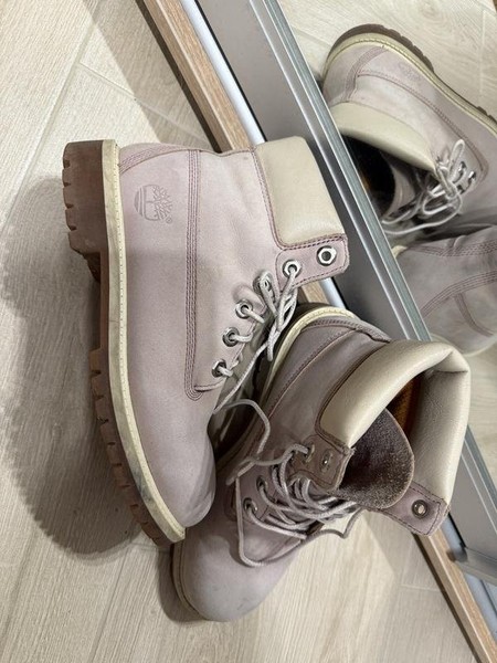 Women Timberland Boots Beige Suede 37 #NY9F