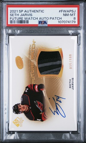 Seth Jarvis #FWAP-SJ 2021 SP Authentic Future Watch Auto Patch card