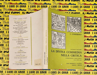 Book Libro LA DIVINA COMMEDIA NELLA CRITICA l'inferno PAGLIARO 1968 D'ANNA (A89)