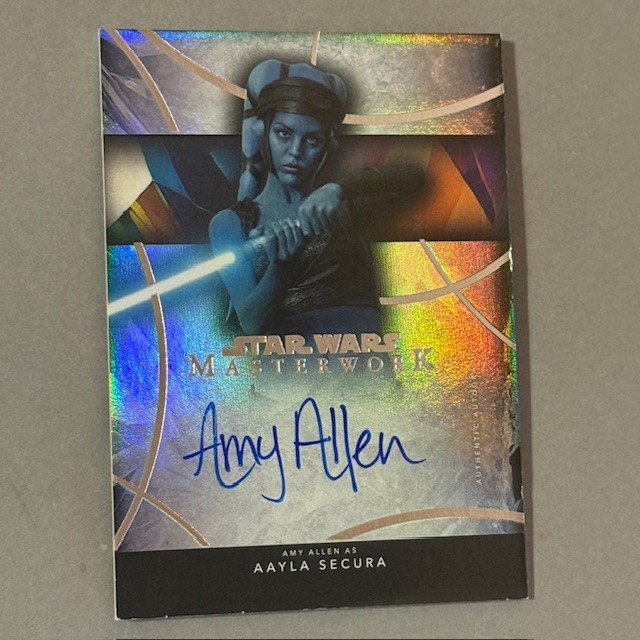 Aayla Secura Auto /50 Star Wars Card Topps Masterwork Autograph