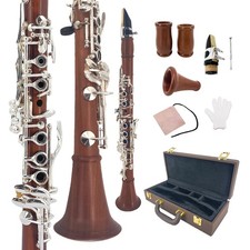 Clarinet Rosewood Eb Key Professional Clarinet E flat Nice Sound Case 2 Barrels