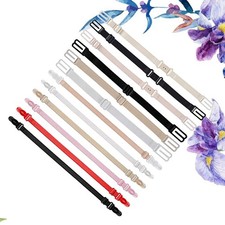 12 Pcs Women Non Slip Bra Strap Clips Nylon Adjustable Buckle for Bras