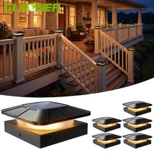 2-6X Solar Post Cap Lights 3 Modes Dimmable Outdoor Garden Fence Lamp For 4x4 In