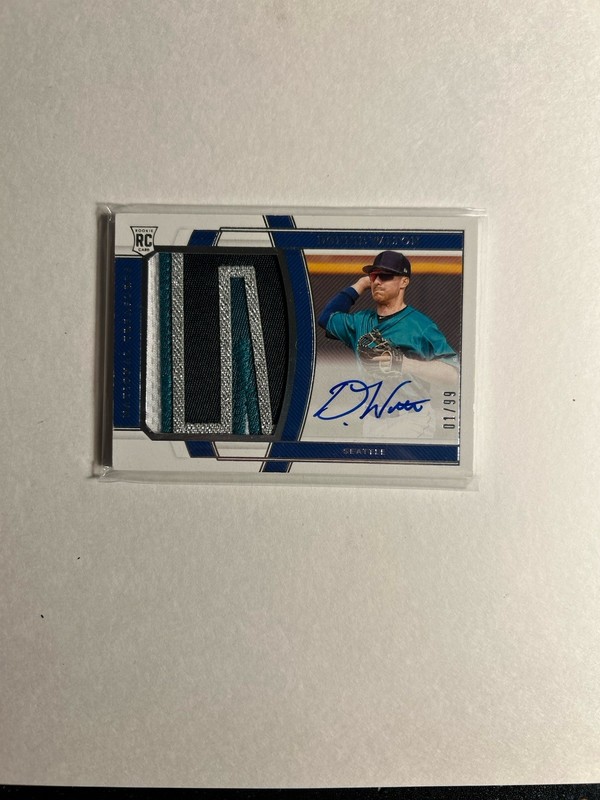 2020 National Treasures Donnie Walton 4 Color OnCard Auto/99 Seattle Mariners
