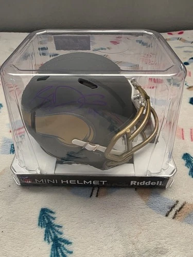 Sam Darnold Autographed Minnesota Vikings Mini Slate Helmet Fanatics COA