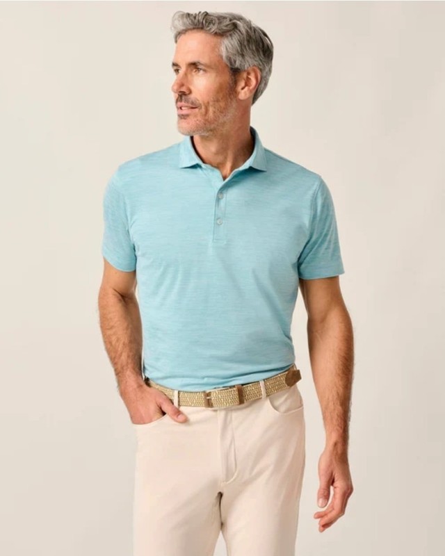 Johnnie-O Featherweight Huronn Stretch Polo Shirt Men's L Performance Golf NWT