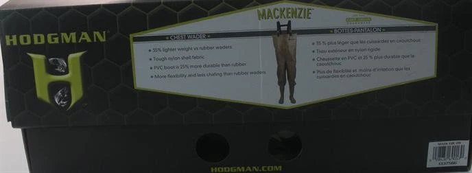 Hodgman 1337569 Mackcbc12 Mackenzie Nylon Pvc Cleated Chest Wader Size 12 - Image 2 of 3