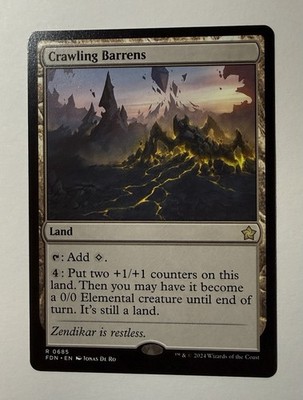 Crawling Barrens FDN 685 MTG Foundations Rare Normal EN NM