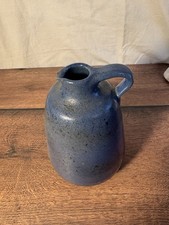 Vintage Keramik Krug - handgetöpfert, blau g...