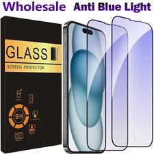 Wholesale Anti-Blue Light Glass Screen Protector For iPhone 17 16 15 14 Pro Max