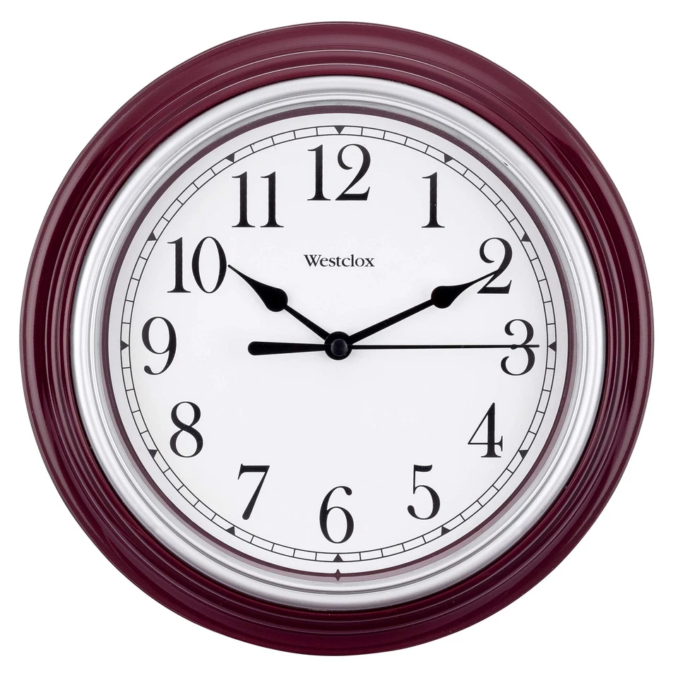 Classic Wall Clock Burgundy 9 Inch - Image 3 of 3