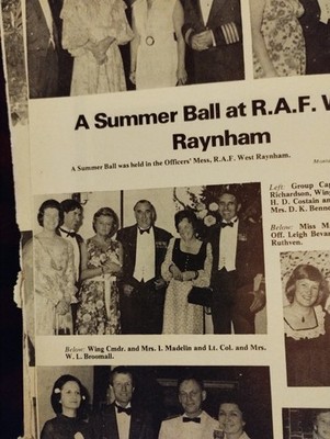 Sk245 Ephemera 1974 Bild Raf West Raynham Herr Frau K Richardson H D Costain 