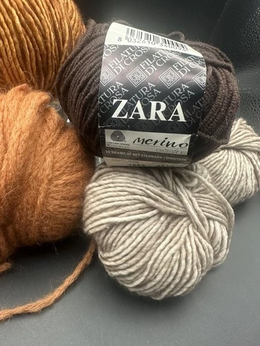 Lot of 5 Yarn NICE Balls Mix Color Zara, K&C Unknown. FALL WINTER COLORS. image 3