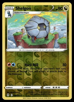 Shelgon 108/203 Uncommon Evolving Skies Pokemon Reverse Holo NM Englisch
