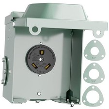 30 Amp RV Power Outlet Box 125V NEMA TT-30R Receptacle - 30 Amp TT-30R