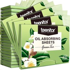 Oil Blotting Sheets for Face, 2400 Sheets Oil Absorbing Sheets for Face, Gree...