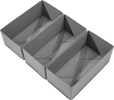 Collapsible Fabric Storage Bins for Underwear Divider, Small Closet