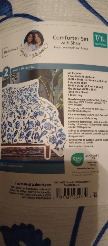 Edredón y farsa doble/doble XL nuevo en bolsa de transporte bonito patrón floral Foto 3 de 3