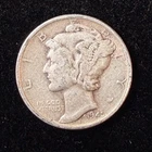 90% Silver - 1945 Mercury Dime Circulated - 06-47