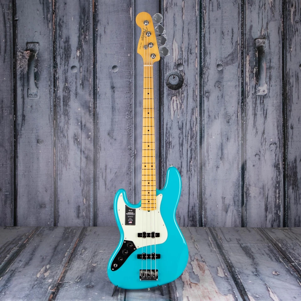 Fender American Professional II Jazz Bass Left-Handed, Miami Blue - Image 4 of 4