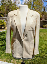 STAINED Liz Claiborne Collection Petites Sz2 1980s Silk Blazer Coat Jacket USED