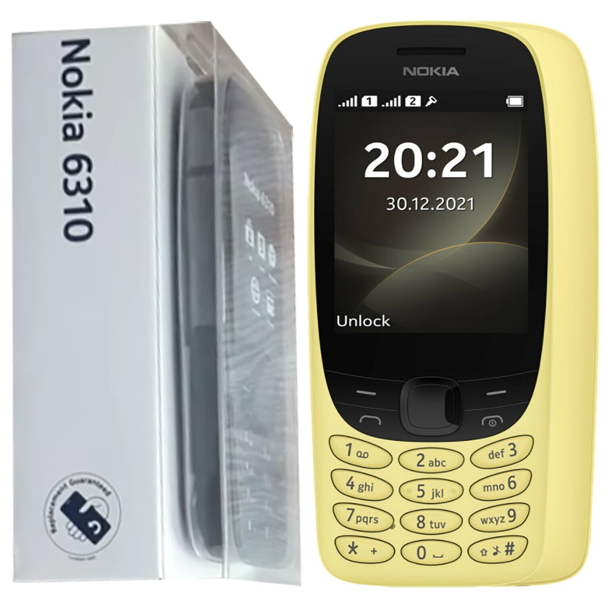 BNIB Nokia 6310 (2021) Dual SIM 8MB ROM +16MB RAM Yellow Factory