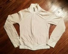 DKNY Womens Athletic Active Track Jacket White Soft Material Size S