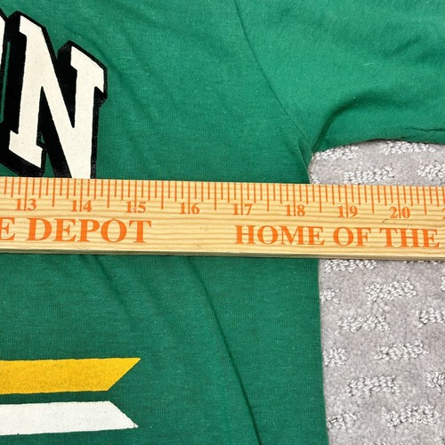Vintage 1980s Green Champion NBA Boston Celtics Single Stitch T-shirt USA L/M - Picture 5 of 7