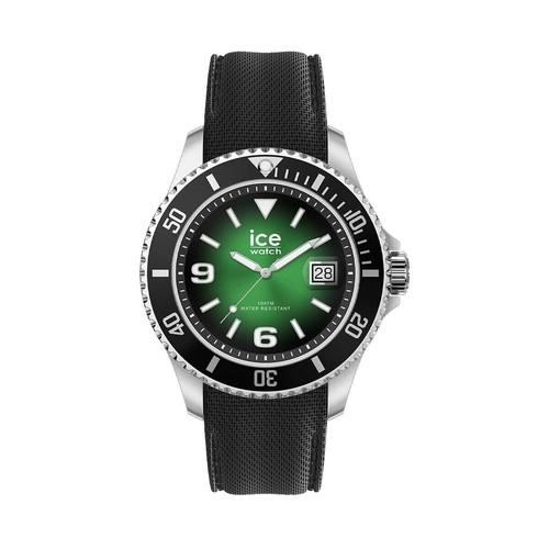 WatchDesign Planisphere 43mm Silver Case Black Rubber Strap 