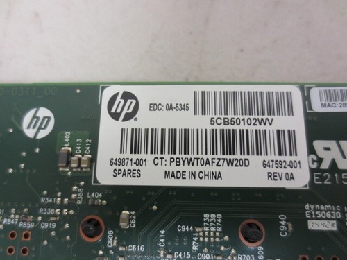 HP 331T 1Gb Gigabit 4-Port Ethernet Adapter 649871-001 647592-001 High Profile - Picture 4 of 5