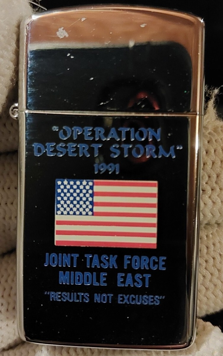 Vintage Desert Storm Zippo Joint Task Force "Results Not Excuses " New