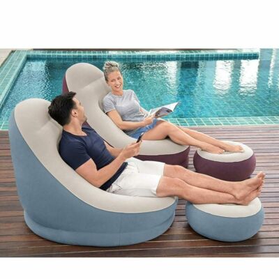 Divano Letto Gonfiabile Poltona Gonfiabile Con Poggiapiedi E