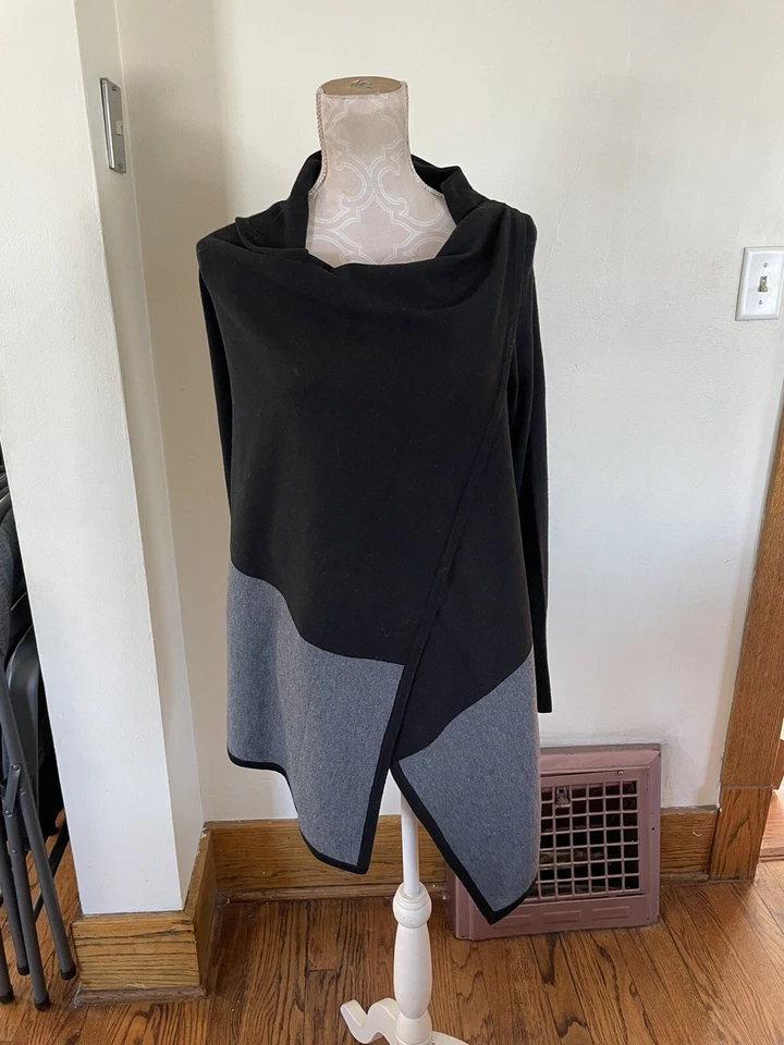 Nuevo con etiquetas Suéter SmartWool Edgewood Envolvente Negro Gris Para Mujer Pequeño Foto 3 de 4