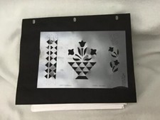 20 - classroom set - Plaid Brand Paint Stencils - Quilted Flower Basket