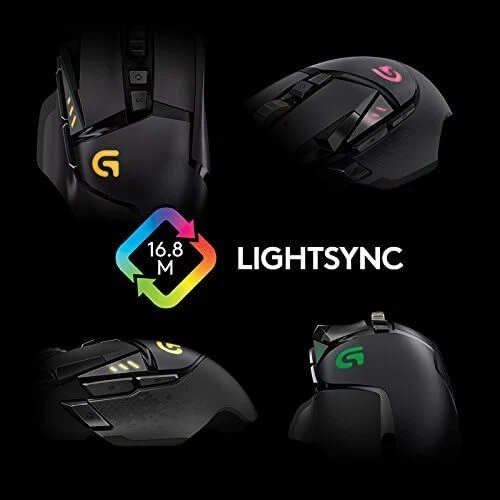 Mouse para juegos Logitech G502 Proteus Spectrum RGB sintonizable con cable, 12.000 DPI - Imagen 7 de 10