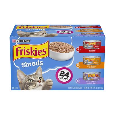 Purina Friskies Pet Gravy Wet Cat Kitten Food Shreds Beef Chicken