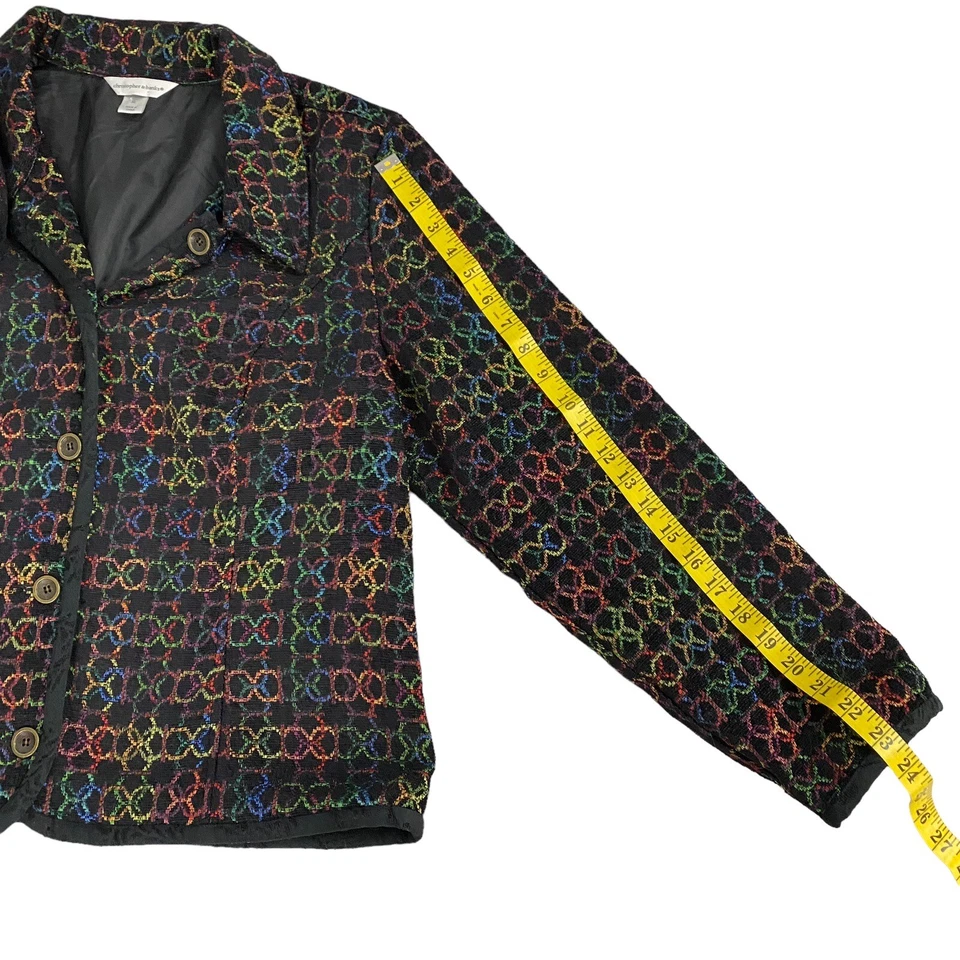 Blazer Christopher & Banks Mujer XL Geo Anillo Suave Tapiz Trabajo Oficina Informal Foto 4 de 4