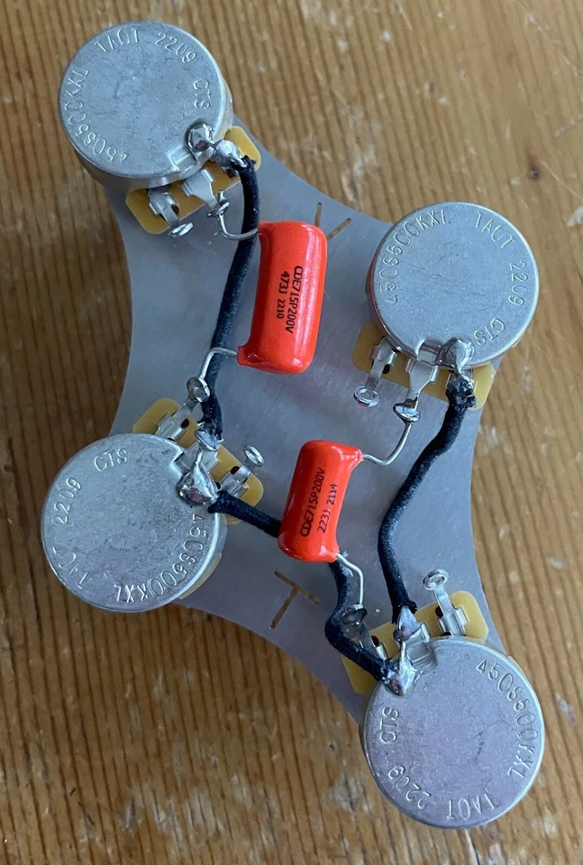 Gibson Les Paul Estilo Años 50 Cableado 500k CTS EJE LARGO Ollas .022/.047 Naranja Gota Foto 4 de 4