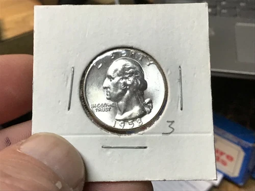 1958 Washington Brilliant BU Silver Quarter From an Original Roll