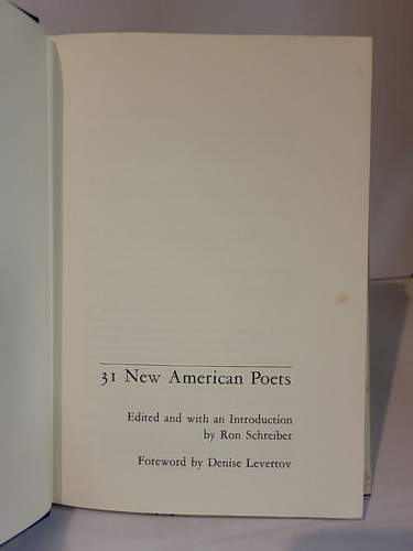 Ron Schreiber – 31 New American Poets 1969 HC/DJ VG First Edition Vintage Poetry - Imagen 2 de 9