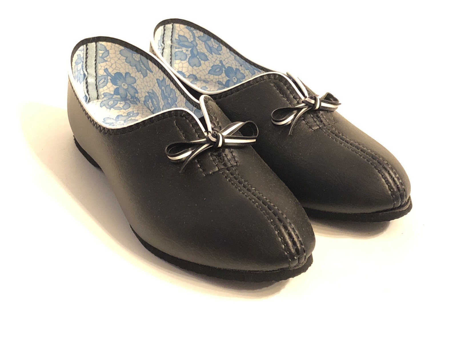 SAOLA Ciabatte nere metà secolo Footease suola morbida taglia 5 fondo di magazzino