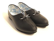 Mid Century Footease Soft Sole Size 5 Slippers Black Dead Stock