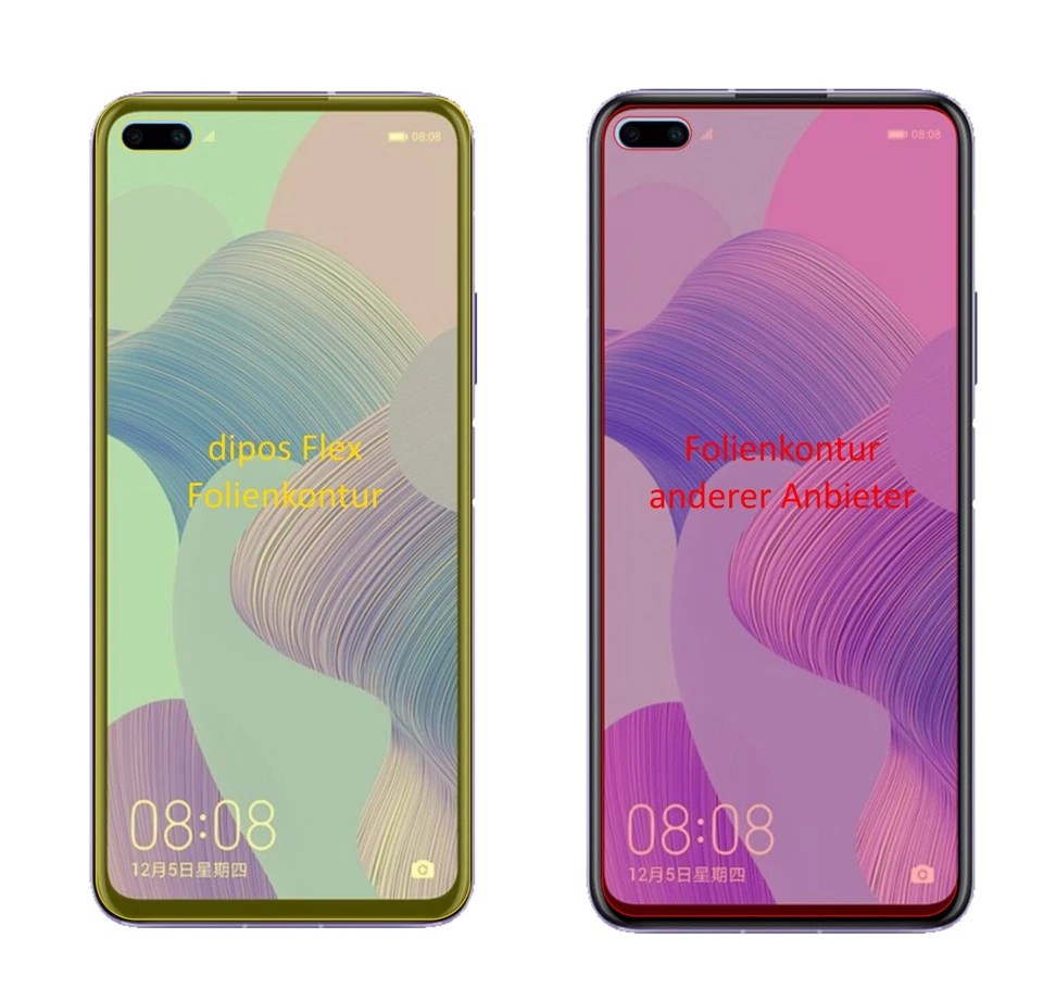 3x Screen Protector for Honor V30 Protective Film covers 100% dipos Flex - Image 2 of 4