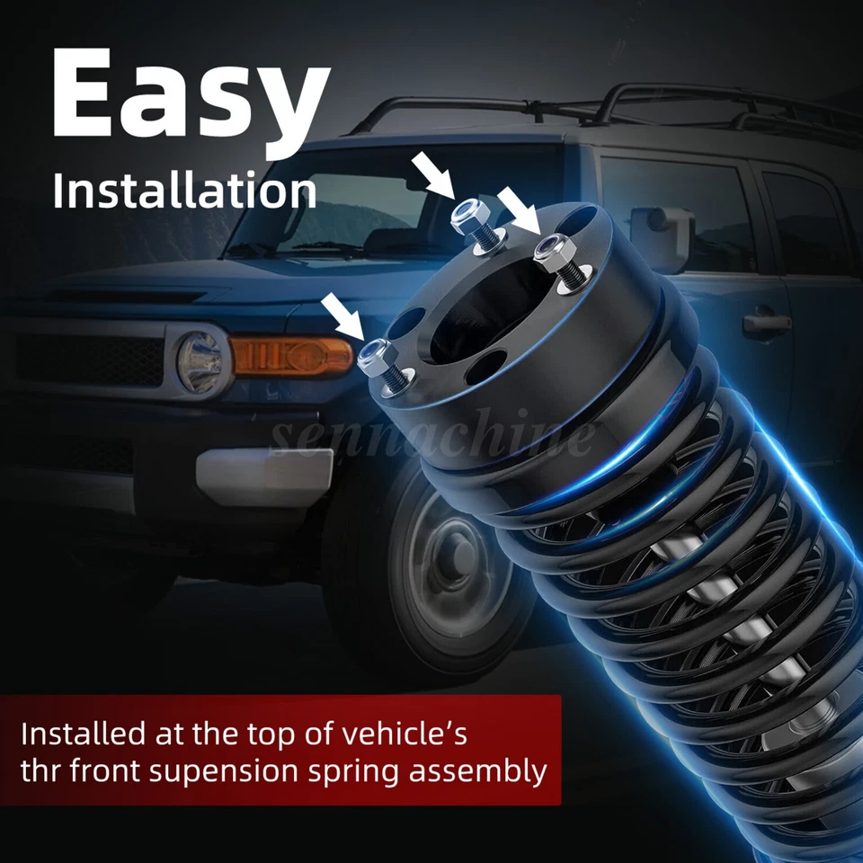 2" Front Lift Kit Leveling Kit for 2003-2023 Toyota Tacoma 4Runner FJ Cruiser - Imagem 4 de 4